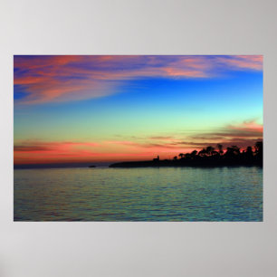 Vuurtoren punt Santa Cruz Poster