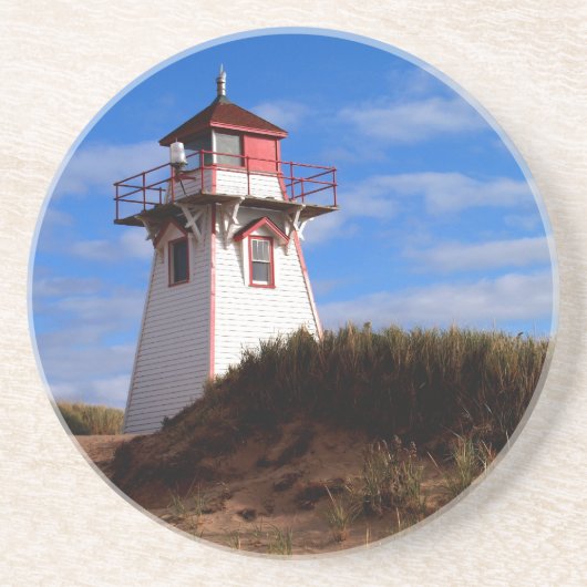 vuurtoren reeks-PEI vuurtoren Zandsteen Onderzetter (Voorkant)