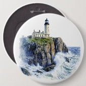 vuurtoren ronde button 6,0 cm (Voorkant /achterkant)