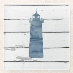 Vuurtoren Rustiek Strand Decor Glas Onderzetter