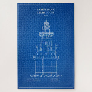 Vuurtoren Sabine Bank - Texas - AD Legpuzzel