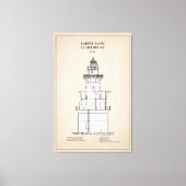 Vuurtoren Sabine Bank - Texas - SBD Canvas Afdruk (Voorkant)