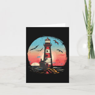 Vuurtoren Seaside House Zeilen Zee Boating Light Kaart