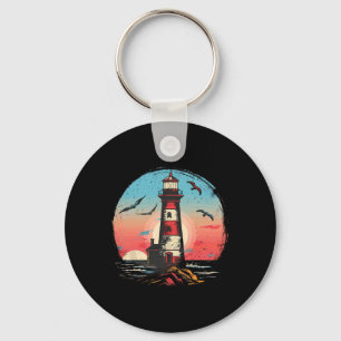 Vuurtoren Seaside House Zeilen Zee Boating Light Sleutelhanger