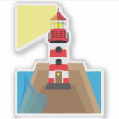 Vuurtoren Sticker (Voorkant)