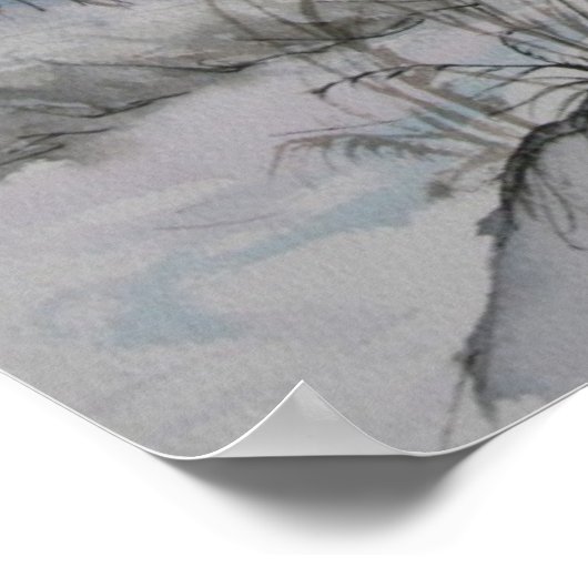 vuurtoren - strandafdrukken poster (Hoek)