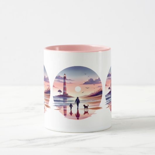 Vuurtoren Sunset Walk Coastal Scene Mok (Midden)