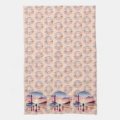 Vuurtoren Sunset Walk Coastal Scene Theedoek (Verticaal)