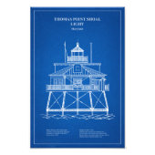 Vuurtoren Thomas Point Shoal - Maryland - AD Foto Afdruk (Voorkant)
