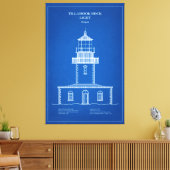 Vuurtoren Tillamook Rock - Oregon - AD Canvas Afdruk (Insitu (Woonkamer))