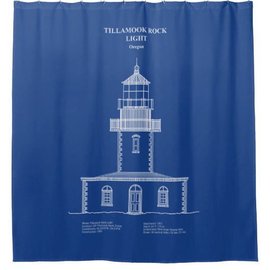 Vuurtoren Tillamook Rock - Oregon - AD Douchegordijn (Voorkant)