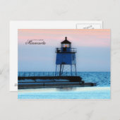 Vuurtoren twee havens Minnesota Briefkaart (Voorkant / Achterkant)