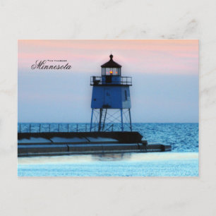 Vuurtoren twee havens Minnesota Briefkaart