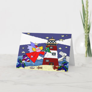 Vuurtoren Vakantiekaarten Feestdagen Kaart