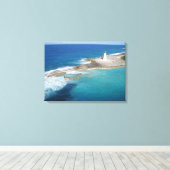 vuurtoren van Bahamas Canvas Afdruk (Insitu (Houten vloer))