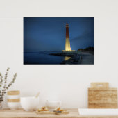 vuurtoren van Barnegat bij nacht Poster (Keuken)