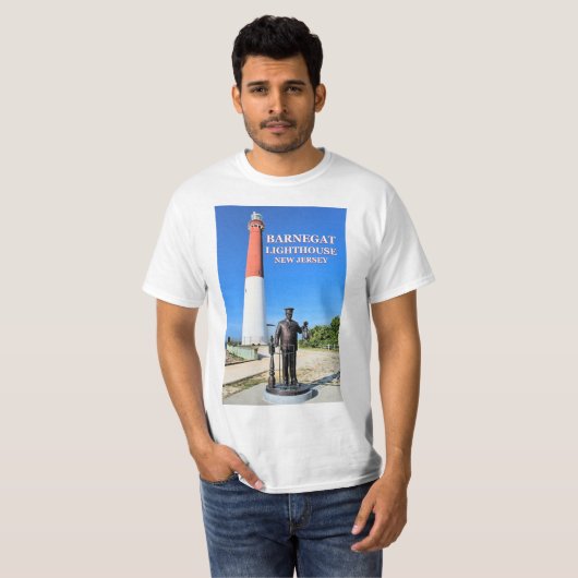vuurtoren van Barnegat, New Jersey T-Shirt (Voorkant volledig)
