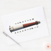 vuurtoren van Barnegat Ovale Sticker (Envelop)