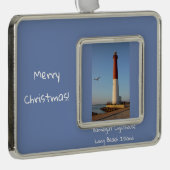vuurtoren van Barnegat Verzilverd Kader Ornament (Rechts)