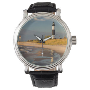 Vuurtoren van Big Sable Point aan Lake Michigan 2 Horloge