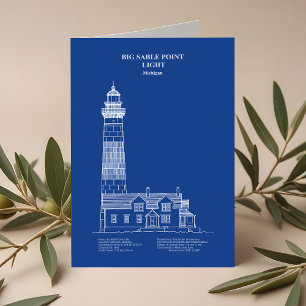 Vuurtoren van Big Sable Point - Michigan – AD Bedankkaart