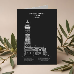 Vuurtoren van Big Sable Point - Michigan – PD Bedankkaart
