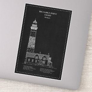 Vuurtoren van Big Sable Point - Michigan - PD Sticker