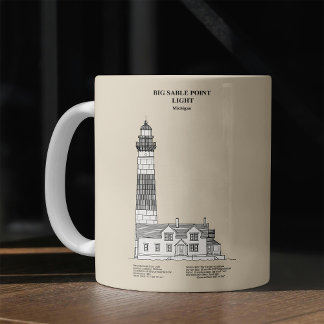 Vuurtoren van Big Sable Point - Michigan - SBD Koffiemok