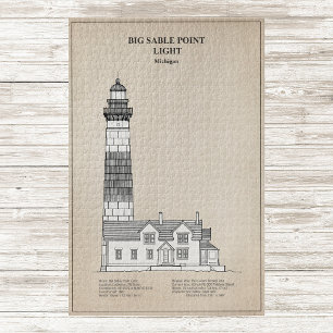 Vuurtoren van Big Sable Point - Michigan - SBD Legpuzzel