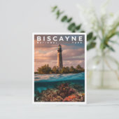 Vuurtoren van Biscayne National Park Briefkaart (Staand voorkant)
