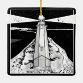 vuurtoren van Boulder Bank Keramisch Ornament (Achterkant)