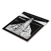 vuurtoren van Boulder Bank Tegeltje (Zijkant)