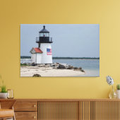 vuurtoren van Brant Point 2 Canvas Afdruk (Insitu (Woonkamer))