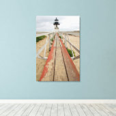 vuurtoren van Brant Point Canvas Afdruk (Insitu (Houten vloer))