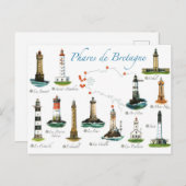 Vuurtoren van Bretagne Briefkaart (Voorkant / Achterkant)