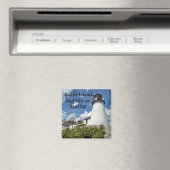 Vuurtoren van Burnt Island, Maine Magnet Magneet (Insitu (Vaatwasser))