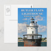 Vuurtoren van Butler Flats, Massachusetts Briefkaa Briefkaart (Voorkant / Achterkant)