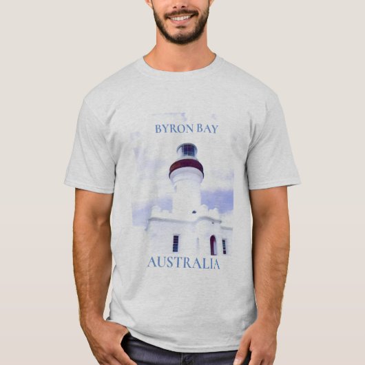 vuurtoren van Byron Bay Australië reizen T-shirt (Voorkant)