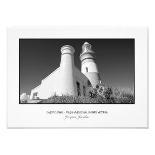 vuurtoren van Cape Agulhas Foto Afdruk