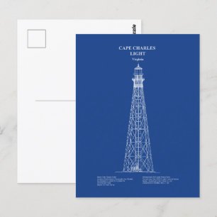 Vuurtoren van Cape Charles - Virginia - AD Briefkaart