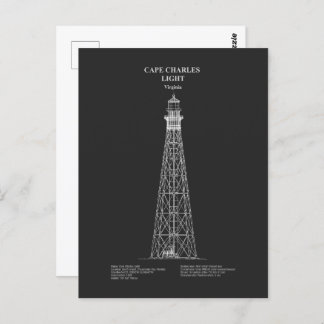 Vuurtoren van Cape Charles - Virginia - PD Briefkaart