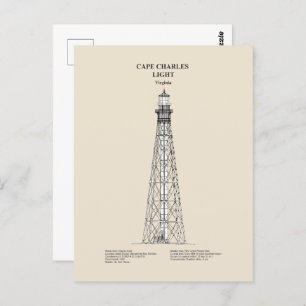 Vuurtoren van Cape Charles - Virginia - SBD Briefkaart