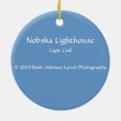 vuurtoren van Cape Cod Nobska Keramisch Ornament (Achterkant)