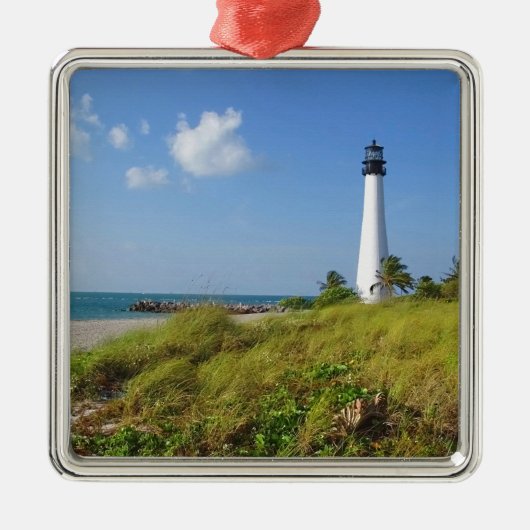 vuurtoren van Cape Florida Metalen Ornament (Voorkant)