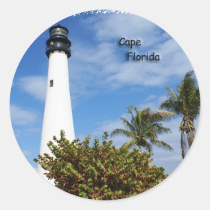 vuurtoren van Cape Florida Ronde Sticker