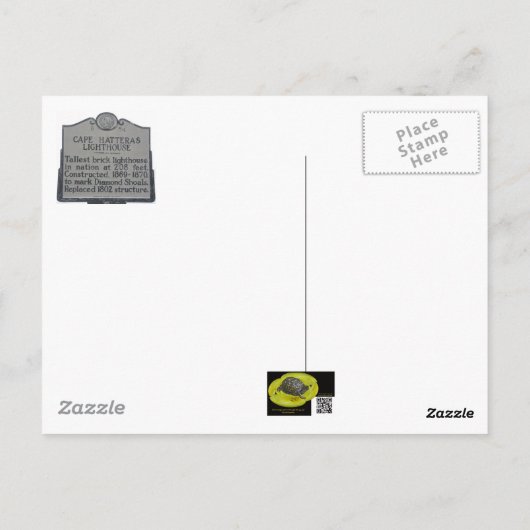 Vuurtoren van Cape Hatteras #1 OBX Briefkaart (Achterkant)