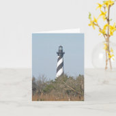 Vuurtoren van Cape Hatteras boven Wetlands Noot Ka Kaart (Gele Bloem)