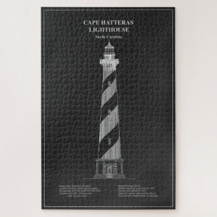 Vuurtoren van Cape Hatteras - North Carolina - PD Legpuzzel