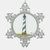 vuurtoren van Cape Hatteras Snowflake Ornament (Voorkant)