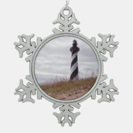 vuurtoren van Cape Hatteras Tin Sneeuwvlok Ornament